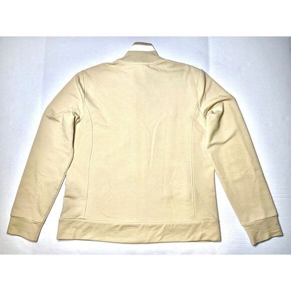 Ralph Lauren Womens Jacket L L-RL Track Athletic Crest Varsity Beige Preppy Y2K - Picture 12 of 12